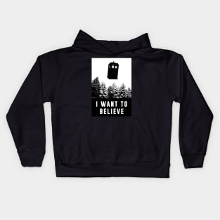 I Want to Believe; Tardis Kids Hoodie